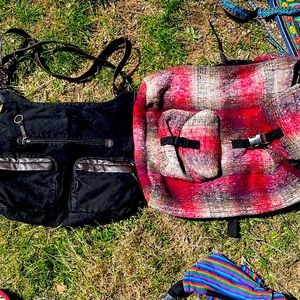 cloth real brass accents messengers bag backpack sized